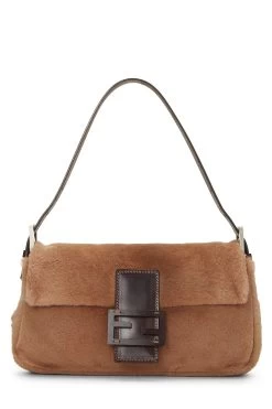 FENDI Brown Fur Baguette
