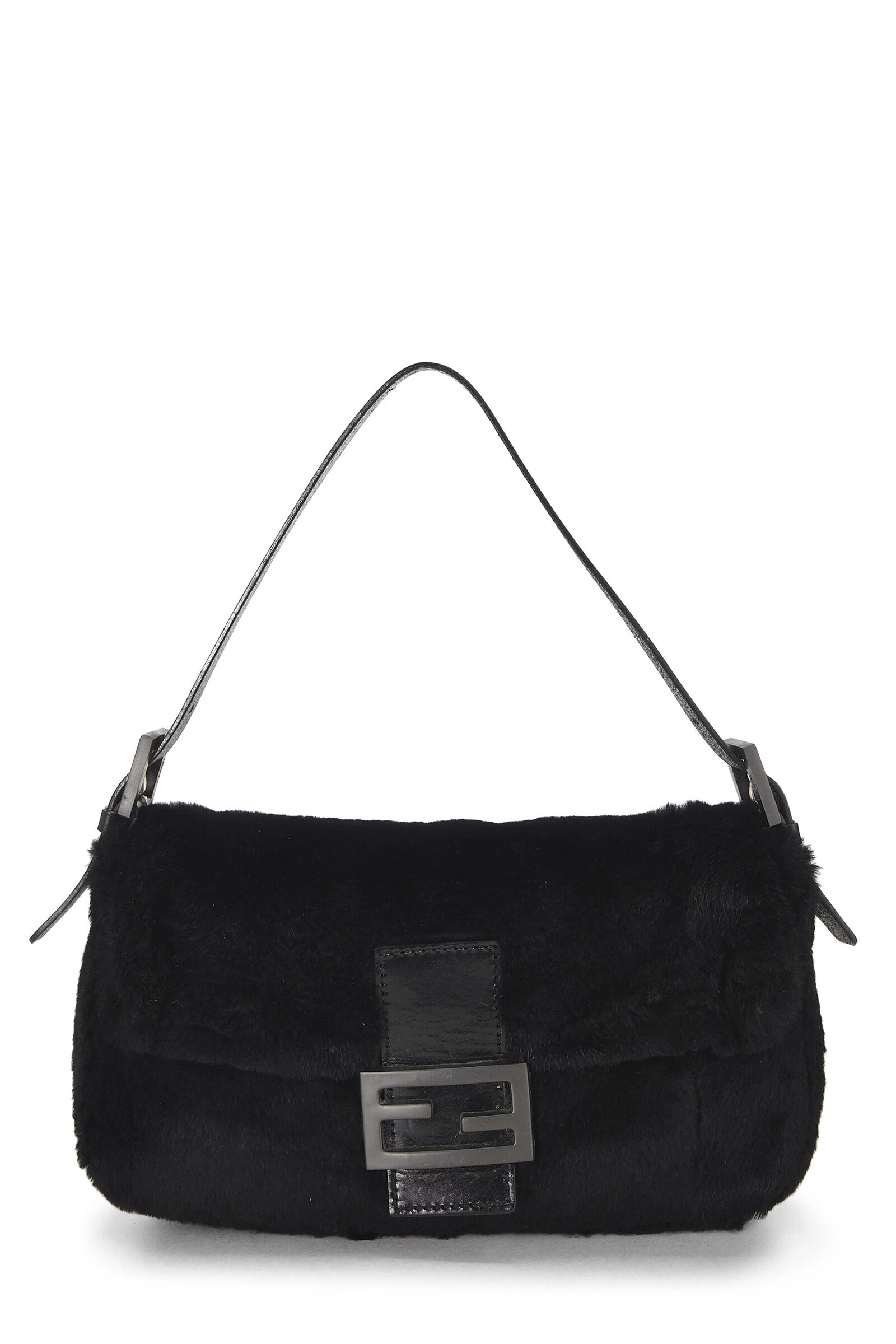 FENDI Black Fur Baguette 1 FENDI Black Fur Baguette