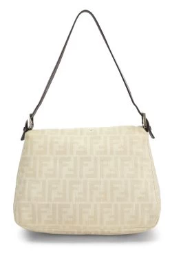 FENDI Beige Zucca Canvas Mama -Fashion clothing QBB0493JIB007 4