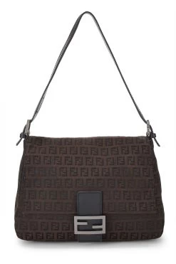 FENDI Brown Zucchino Canvas Mama