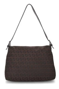 FENDI Brown Zucchino Canvas Mama -Fashion clothing QBB049CRKB053 4