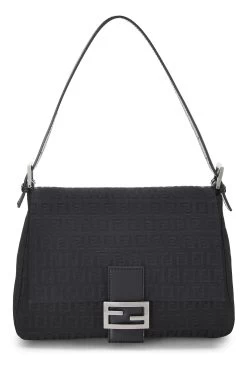 FENDI Black Zucchino Canvas Mama