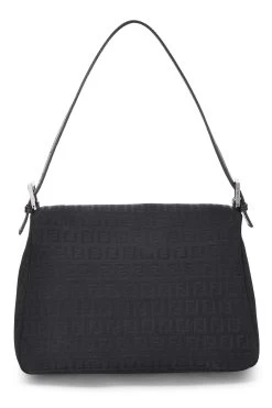 FENDI Black Zucchino Canvas Mama -Fashion clothing QBB049CRKB054 4