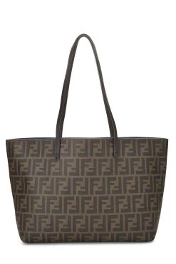 FENDI Zucca Coated Canvas Roll Tote Small