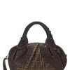FENDI Brown Zucca Canvas & Leather Baby Spy