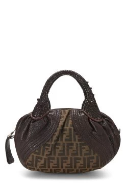 FENDI Brown Zucca Canvas & Leather Baby Spy