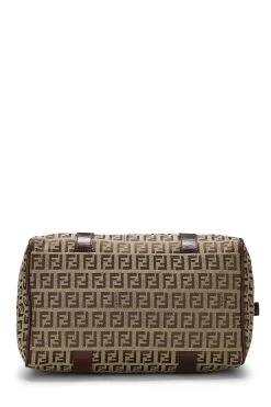FENDI Brown Zucchino Canvas Boston Bag Mini -Fashion clothing QBB04JCR09013 5