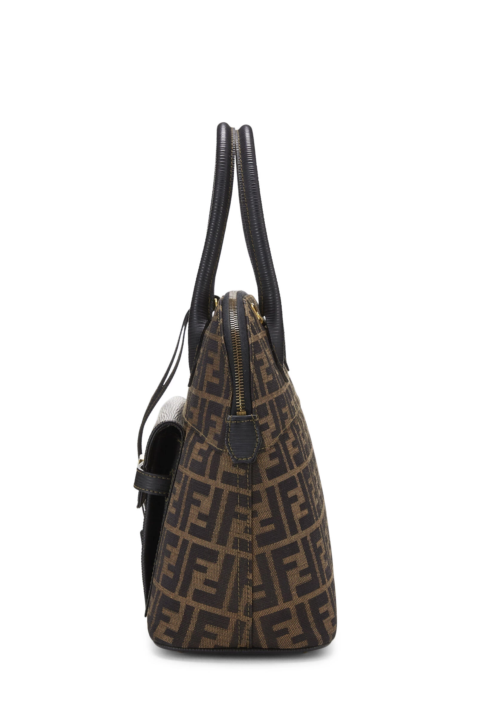 FENDI Brown Zucca Canvas Handbag 3 FENDI Brown Zucca Canvas Handbag - Image 3