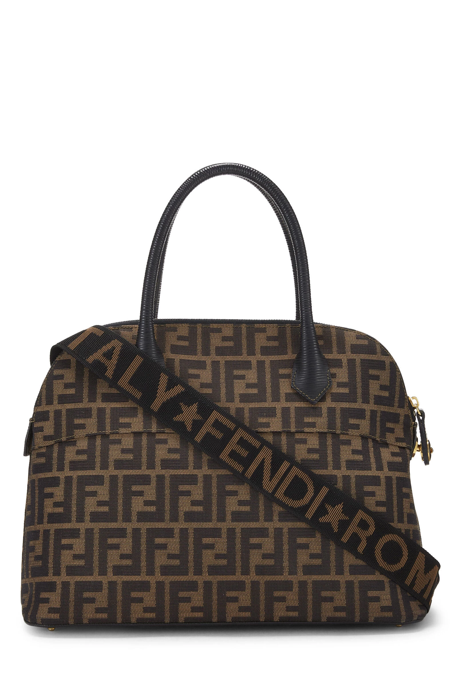 FENDI Brown Zucca Canvas Handbag 4 FENDI Brown Zucca Canvas Handbag - Image 4