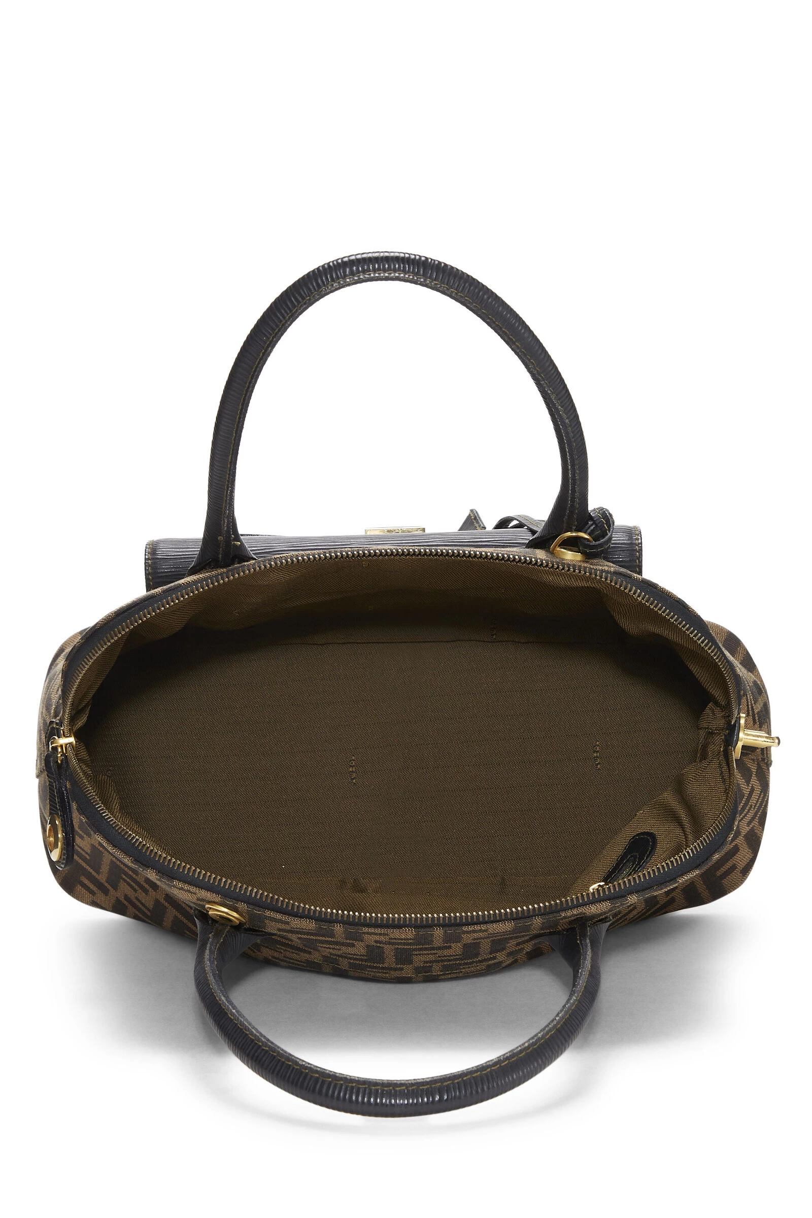 FENDI Brown Zucca Canvas Handbag 6 FENDI Brown Zucca Canvas Handbag - Image 6