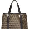 FENDI Brown Zucchino Canvas Handbag Small
