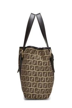 FENDI Brown Zucchino Canvas Handbag Small 8 FENDI Brown Zucchino Canvas Handbag Small -Fashion clothing QBB04WCR0H020 3