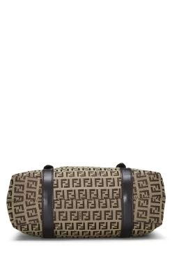FENDI Brown Zucchino Canvas Handbag Small 10 FENDI Brown Zucchino Canvas Handbag Small -Fashion clothing QBB04WCR0H020 5