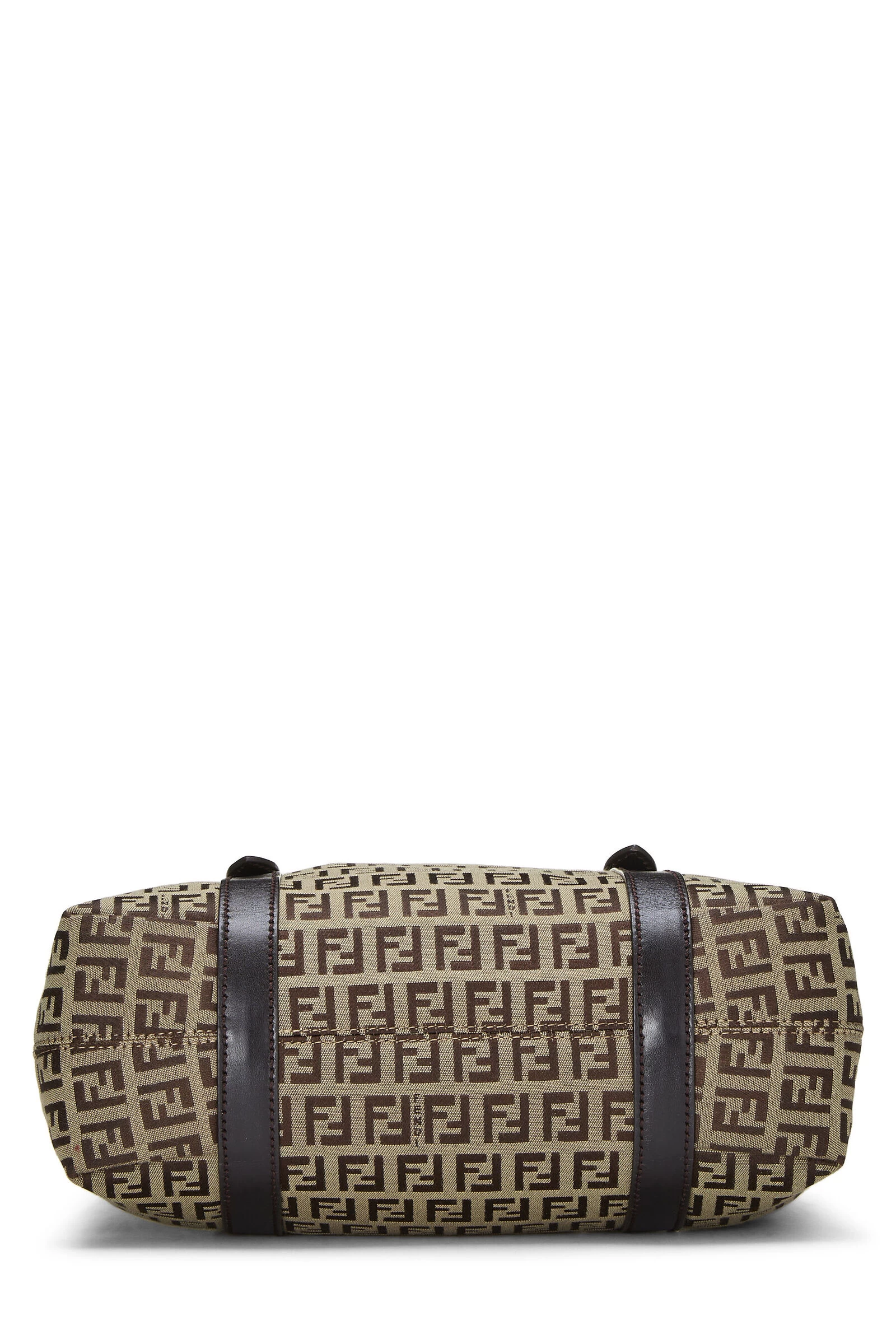 FENDI Brown Zucchino Canvas Handbag Small 5 FENDI Brown Zucchino Canvas Handbag Small - Image 5