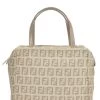 FENDI Beige Zucchino Canvas Handbag Mini