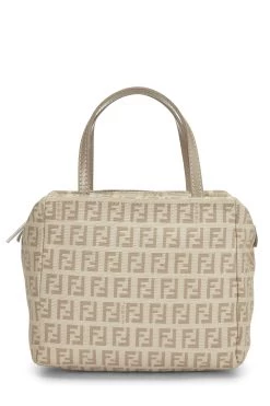 FENDI Beige Zucchino Canvas Handbag Mini
