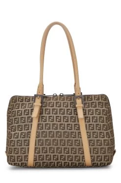 FENDI Beige Zucchino Canvas Handbag