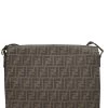 FENDI Brown Zucca Coated Canvas Messenger Large