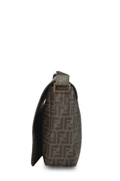 FENDI Brown Zucca Coated Canvas Messenger Large -Fashion clothing QBB0510L05003 3