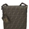 FENDI Brown Zucca Coated Canvas Messenger Medium