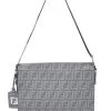 FENDI Grey Zucca Coated Canvas Messenger Large