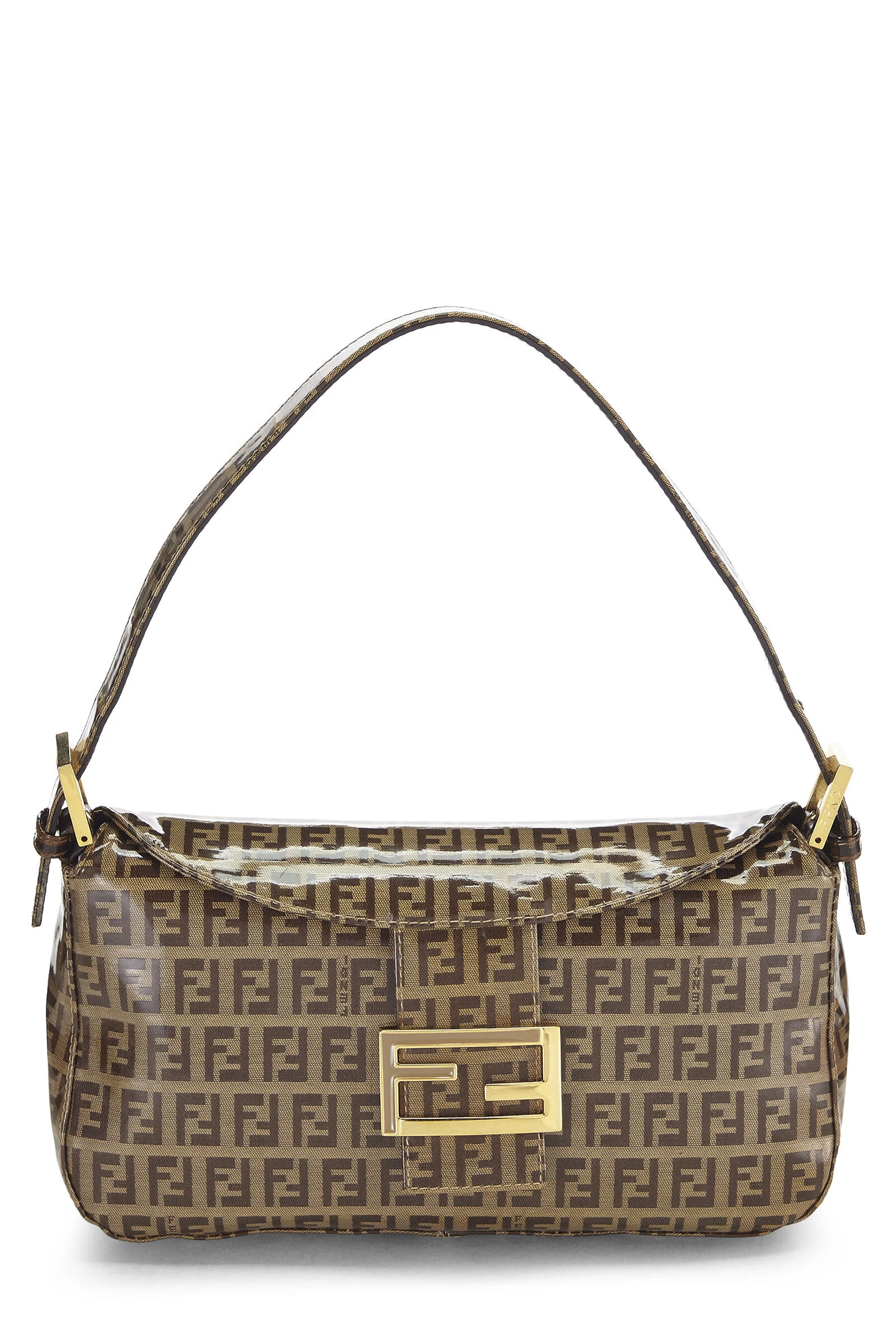 FENDI Brown Vinyl Shoulder Bag 1 FENDI Brown Vinyl Shoulder Bag
