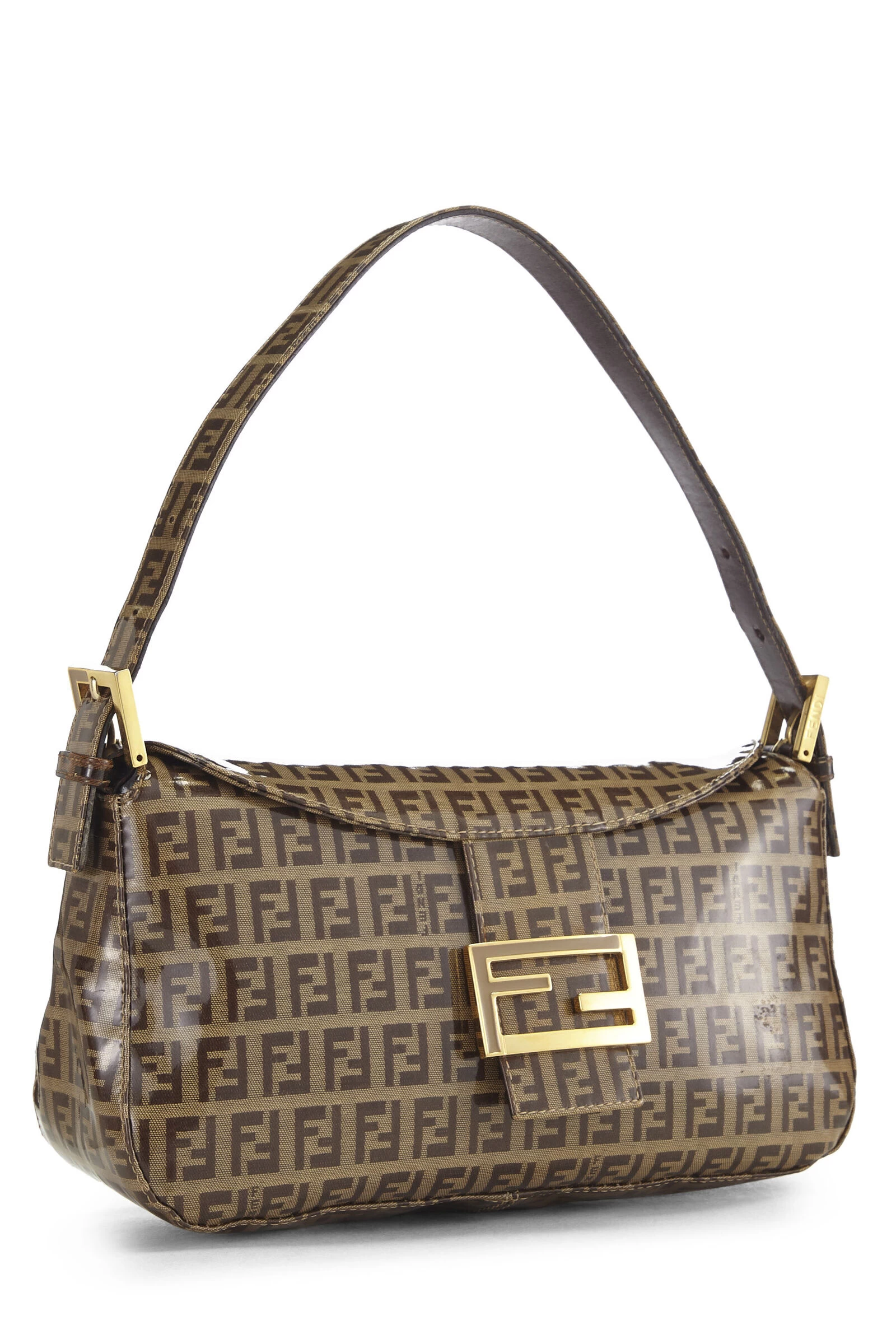 FENDI Brown Vinyl Shoulder Bag 2 FENDI Brown Vinyl Shoulder Bag - Image 2