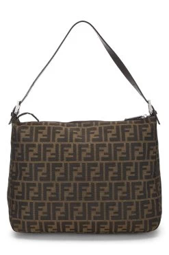 FENDI Brown Zucca Canvas Shoulder Bag Large 9 FENDI Brown Zucca Canvas Shoulder Bag Large -Fashion clothing QBB0593J05033 4