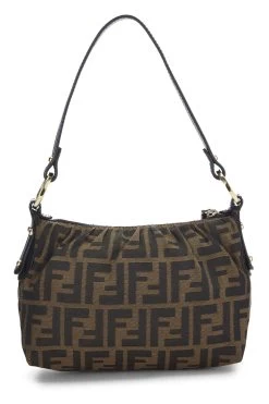 FENDI Brown Zucca Canvas Shoulder Bag Small 9 FENDI Brown Zucca Canvas Shoulder Bag Small -Fashion clothing QBB0593J0H070 4