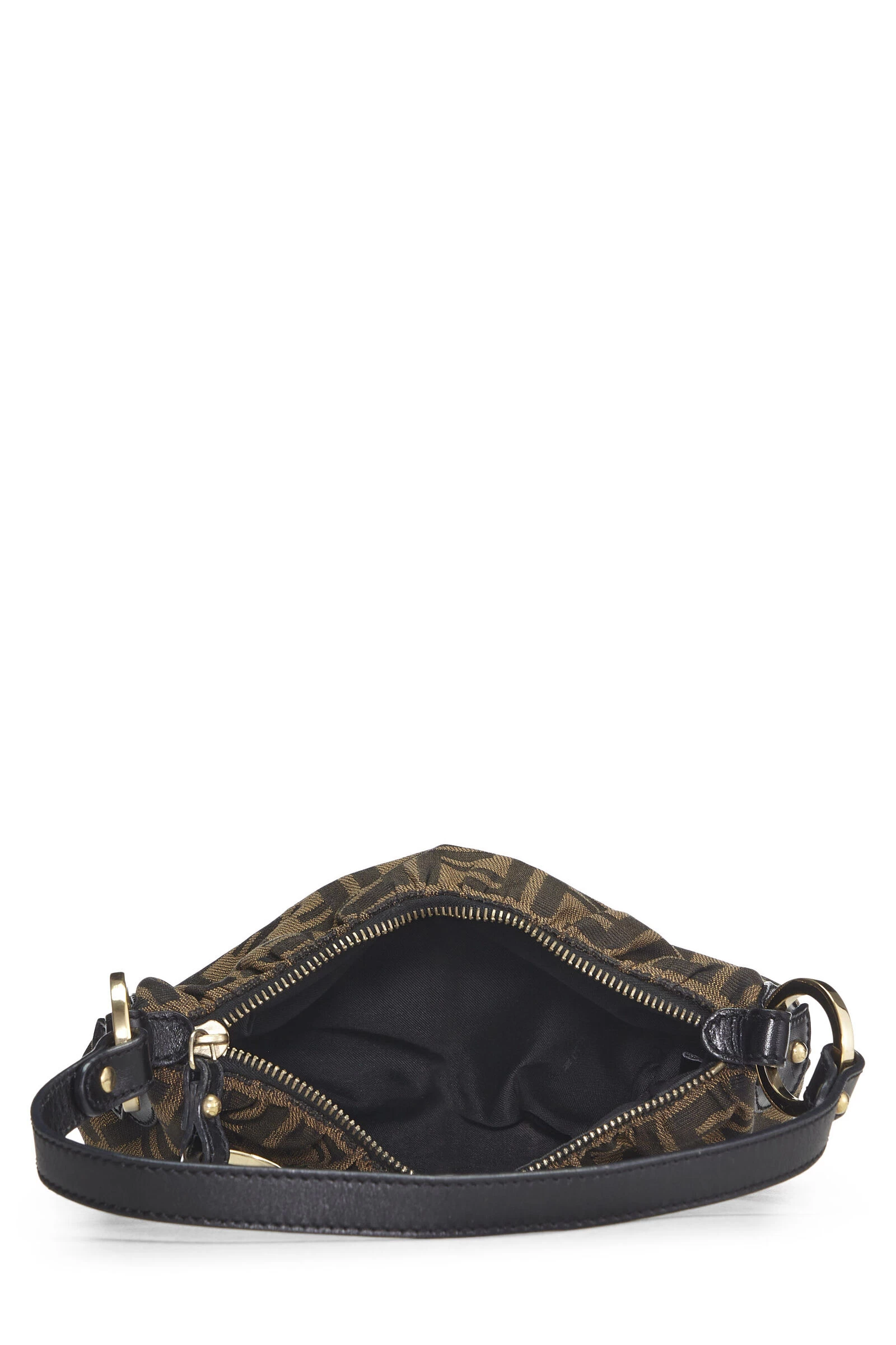 FENDI Brown Zucca Canvas Shoulder Bag Small 6 FENDI Brown Zucca Canvas Shoulder Bag Small - Image 6