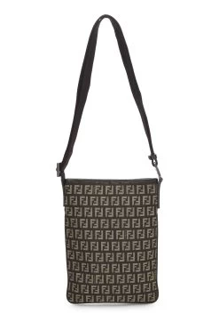 FENDI Brown Zucchino Canvas Crossbody -Fashion clothing QBB059CR0B109 4