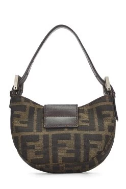 FENDI Brown Zucca Canvas Croissant Mini -Fashion clothing QBB08N3J09018 4