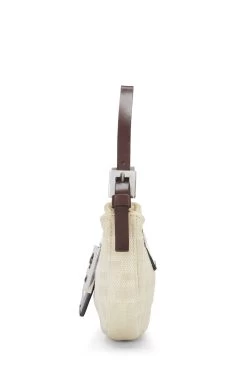 FENDI Beige Zucca Croissant Mini -Fashion clothing QBB08N3JI9003 3