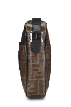 FENDI Black & Brown Zucca Coated Canvas Crossbody Bag -Fashion clothing QBB08O0LKB002 3