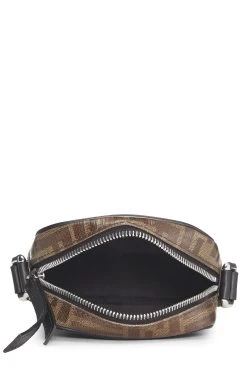 FENDI Black & Brown Zucca Coated Canvas Crossbody Bag -Fashion clothing QBB08O0LKB002 6