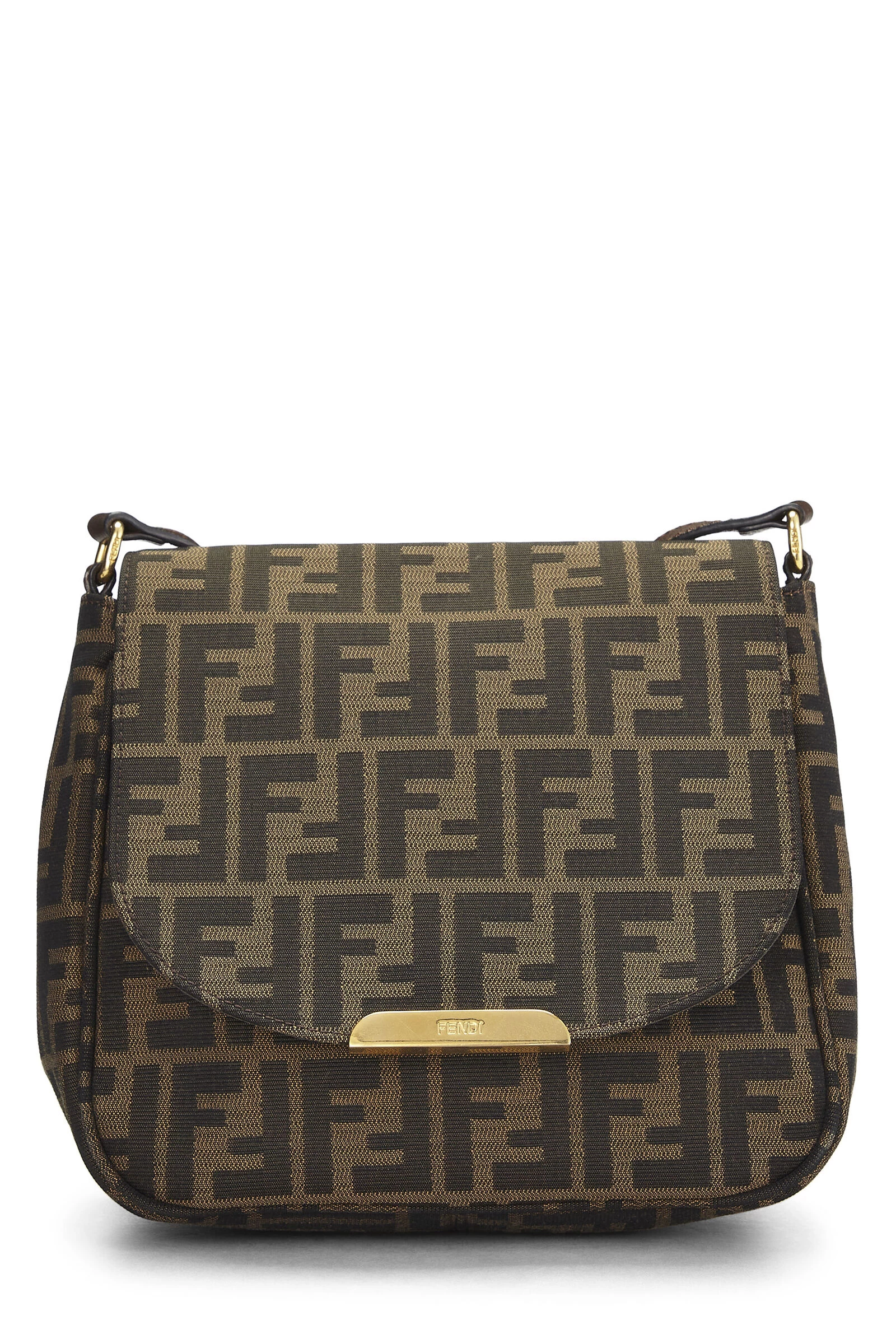 FENDI Brown Zucca Canvas Crossbody Bag 1 FENDI Brown Zucca Canvas Crossbody Bag