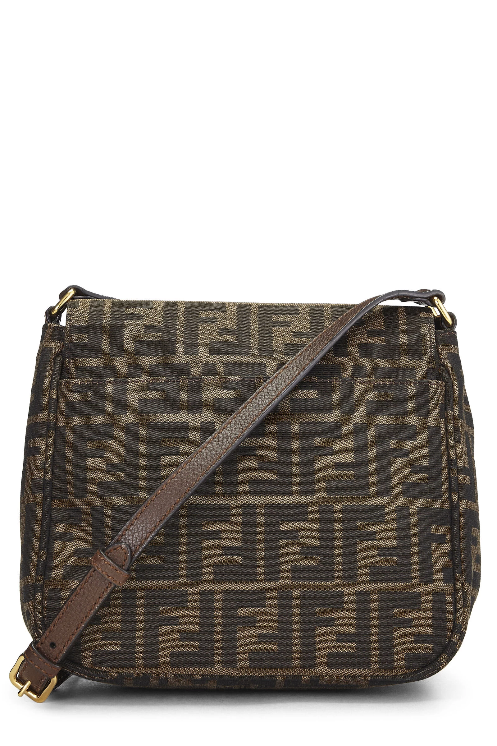 FENDI Brown Zucca Canvas Crossbody Bag 4 FENDI Brown Zucca Canvas Crossbody Bag - Image 4