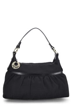 FENDI Black Zucca Canvas Chef Hobo