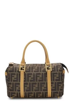 FENDI Yellow Zucca Convertible Handbag Small