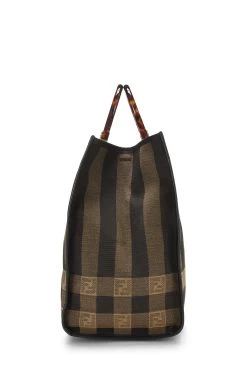 FENDI Brown Pequin Sunshine Shopper Tote Large 8 FENDI Brown Pequin Sunshine Shopper Tote Large -Fashion clothing QBB4E32905000 3