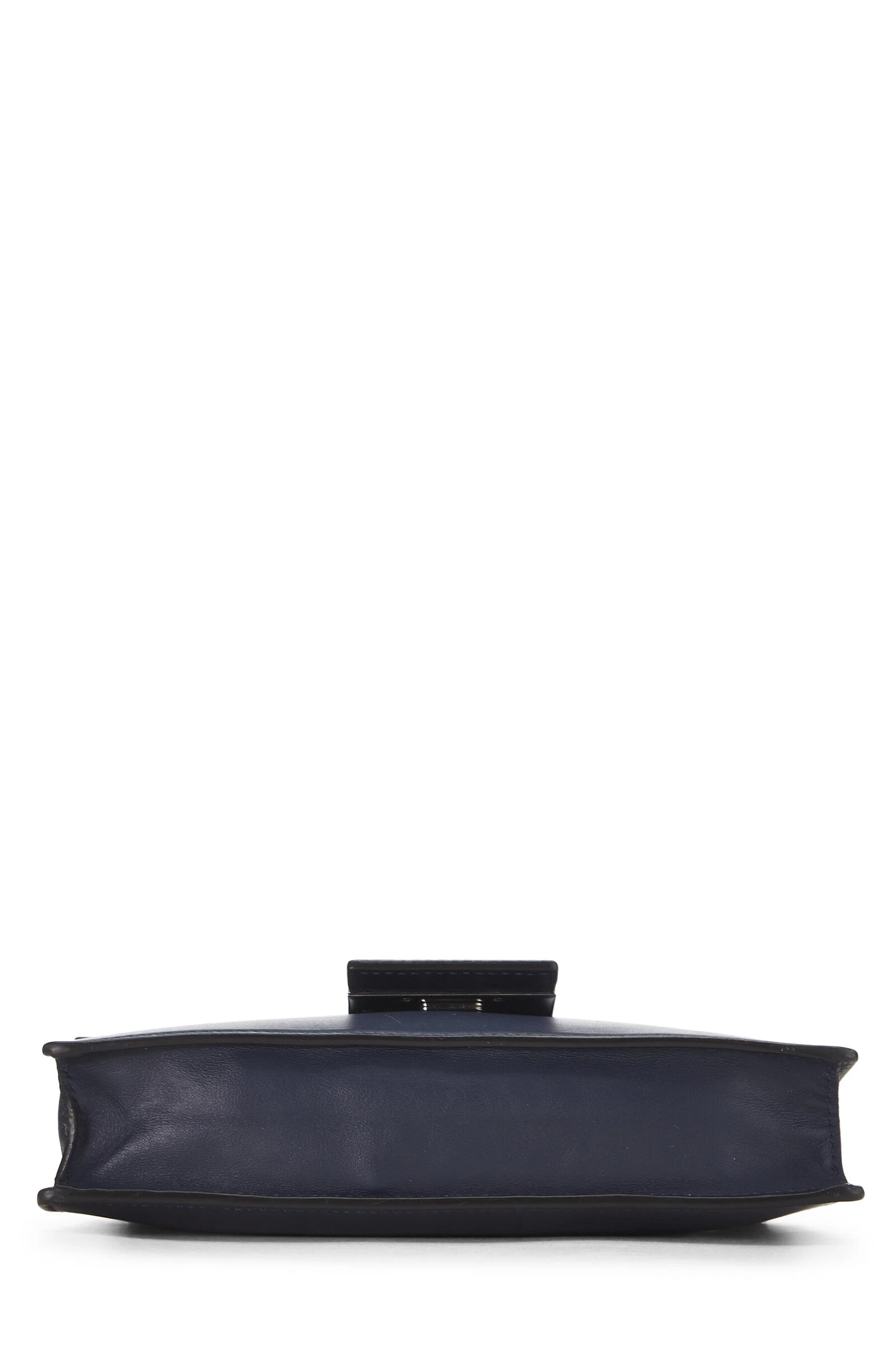 FENDI Navy Leather Flat Baguette Bag Medium 5 FENDI Navy Leather Flat Baguette Bag Medium - Image 5