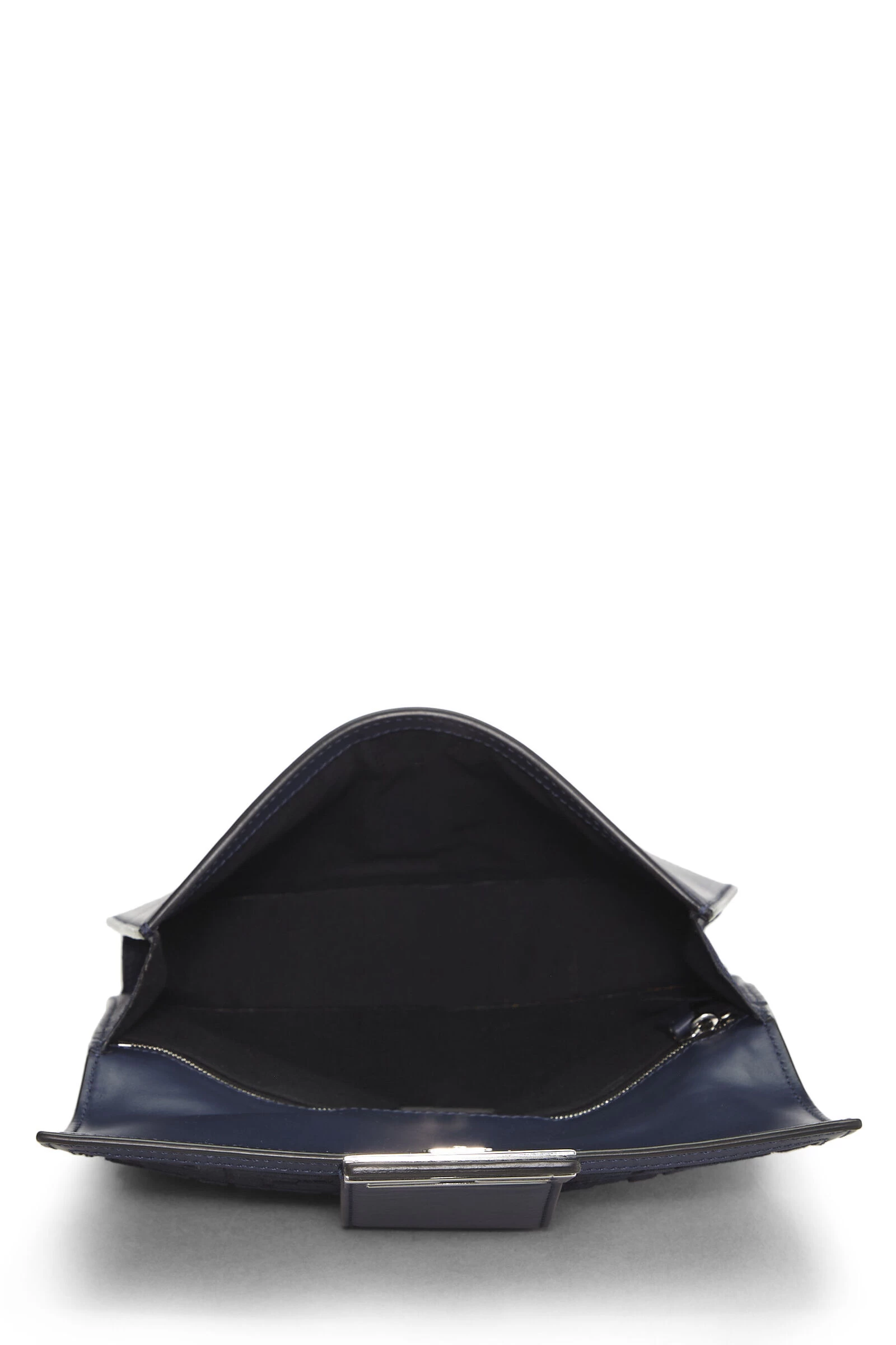FENDI Navy Leather Flat Baguette Bag Medium 6 FENDI Navy Leather Flat Baguette Bag Medium - Image 6