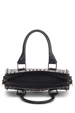 FENDI Black Zucchino Studded Hand Bag -Fashion clothing QBB4YD3JKB000 6