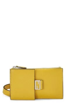 FENDI Yellow Leather Waist Pouch