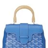 Blue Goyardine Canvas Saigon Souple Mini