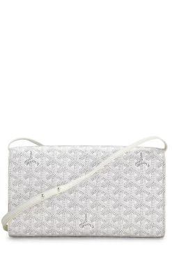 White Goyardine Monte Carlo PM -Fashion clothing QEBAMY0LWF000 4