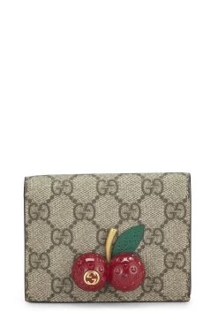 Gucci Original GG Supreme Canvas Cherry Card Case