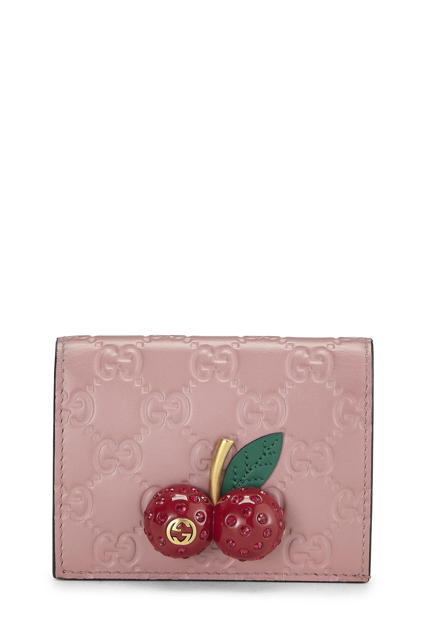 Pink Guccissima Cherry Card Case 1 Pink Guccissima Cherry Card Case