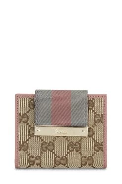 Gucci Pink Original GG Canvas Compact Wallet