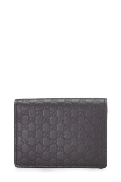 Brown Microguccissima Leather Compact Wallet